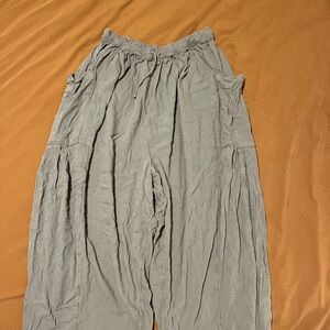 Casual Gray Wide-Leg Pants